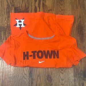 Nike Kids / women Bright Orange H-Town Tee Houston Astros